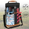 OPUX 2 Bottle Wine Carrier Tote, Insulated Leakproof Cooler Bag, Portable Case Travel Picnic BYOB Beach Christmas Gift - 2 of 4