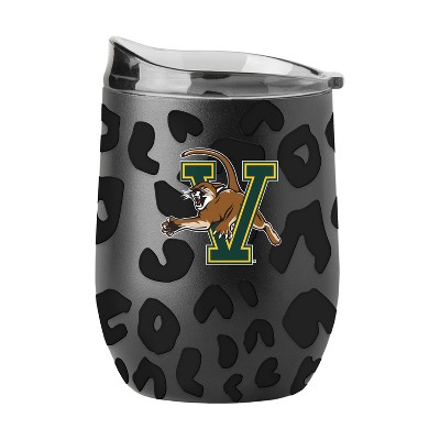 NCAA Vermont Catamounts 16oz Black Leopard Stainless Steel Wine Tumbler