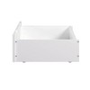 Twin Foot Drawer White - AFI: Underbed Storage, Wood Frame, Smooth Glide, 10.25"H x 33"W - 3 of 4