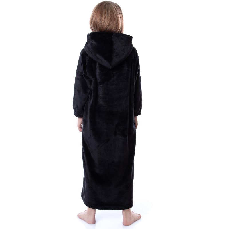 Harry Potter Hogwarts Costume Kids Wearable Blanket Pullover Robe Black, 4 of 7