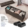 StorageBud Storage Ottoman for Bedroom End of Bed, Faux Leather Storage Bench, Large Storage Ottoman Bench, Entryway Bench with Storage - 2 of 4