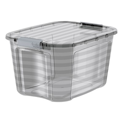 Bella Storage Solution 40qt Utility Storage Bin Gray