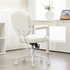 TiramisuBest Cute Cream White Teddy Office Chair with Rhinestone Back, Comfort Padding, Adjustable Features - 2 of 4