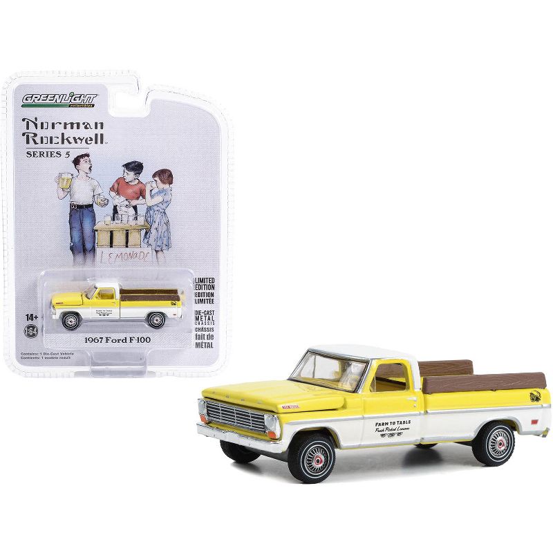 1967 Ford F-100 Truck Yellow & White w/Yellow Interior "Farm to Table Fresh Picked Lemons" 1/64 Diecast Model Car by Greenlight, 1 of 4