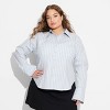 Women's Slim Fit Long Sleeve Button-Down Suiting Shirt - Wild Fable™ - 2 of 3