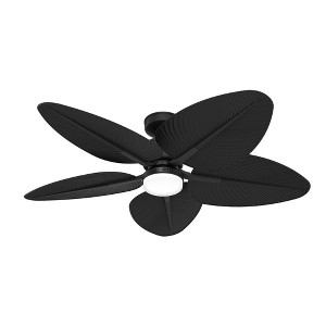 Hunter 52" Tropic View Ceiling Fan Matte Black with Light Kit - Energy Efficient DC Motor for Indoor/Outdoor Use - 1 of 1