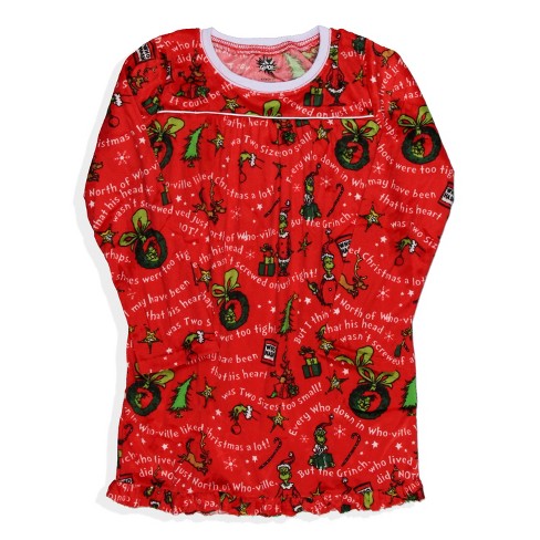 How The Grinch Stole Christmas Tossed Print Sleep Pajama Nightgown (14) :  Target