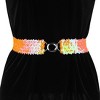 Allegra K Women's Halloween Skinny Stretchy Waist Belts Sequins Decor Elastic Belts for Dresses 2Pcs - 3 of 4