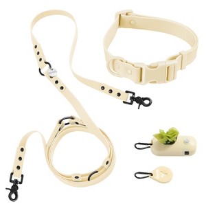 THE LICKER STORE Luna 8FT Adjustable 6-in-1 Waterproof Hands-Free Leash and Collar with LED Flashlight, Bag Dispenser, and Poop Bag Holder - 1 of 4