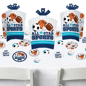 Big Dot of Happiness Go, Fight, Win - Sports - Baby Shower or Birthday Party Decor and Confetti - Terrific Table Centerpiece Kit - Set of 30 - 1 of 4