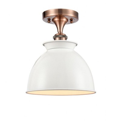 Adirondack - 1 Light Semi-Flush Mount In Industrial Style-12 Inches Tall and 8.5 Inches Wide