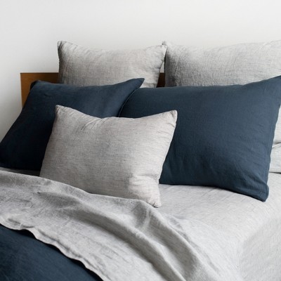 Shadow Pinstripe 26" x 26" French Linen Euro Sham