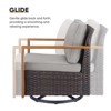 Buenhomino Patio Chairs Set of 2, Outdoor Swivel Rocker Patio Chairs, Metal Patio Furniture with Deep Seating and Wide Arm for Deck, Porch, Yard - 4 of 4