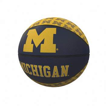NCAA Michigan Wolverines Repeating Logo Mini-Size Rubber Basketball