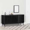 South Shore 31.5" Wide Decorative Storage Cabinet Black: Sleek Metal, Mesh Doors, Adjustable Shelves - 4 of 4