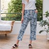 Amaryllis Women's Camouflage Print Drawstring Cropped Pants Relaxed Fit Casual Stylish - 2 of 4