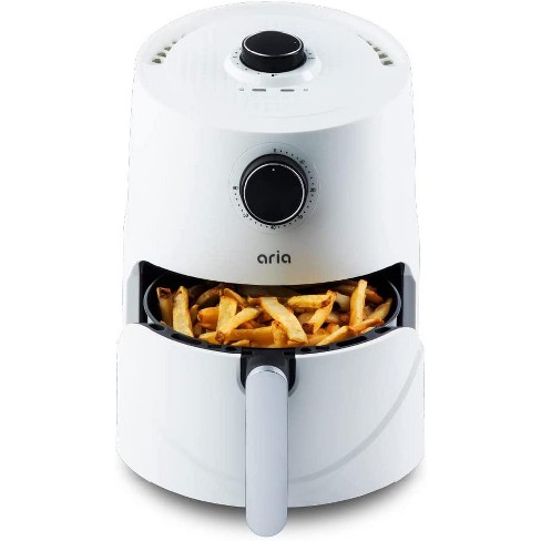 Aria 3 Qt. Teflon-free Ceramic Air Fryer Oilless Small Oven Easy To Use  Great For Dorms & Offices Bonus Recipe Book Included - White : Target