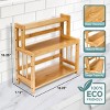 Sorbus 3-Tier Bamboo Coffee Bar Organizer - Storage Shelf for Coffee Bar, Matcha Station - 3 of 4