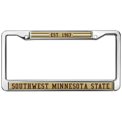 Southwest Minnesota State School Logo Full Size Standard License Plate Metal Frame