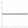 Black Bow Jewelry 3mm Rhodium Plated Sterling Silver Solid D/C Rope Chain Necklace - 3 of 4