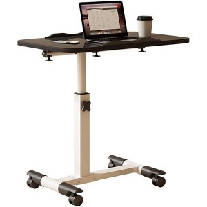 Acekool Adjustable Overbed Table with Wheels, Foldable Rolling Side Desk for Laptop & Workstation, Height Adjustable for Home Office - 1 of 4