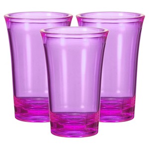Unique Bargains Polystyrene Ombre Cocktail Spirits Shot Glasses Drinkware 1.2oz 3 Pcs - 1 of 4