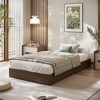 Minimalist Wood Platform Bed Frame Twin Size - No Box Spring Needed, Low Profile Full Floor Contact, Sturdy Slats, No Headboard - 2 of 4