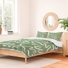 Deny Designs Alilscribble abstract Greens Duvet and Sham Set - 2 of 4