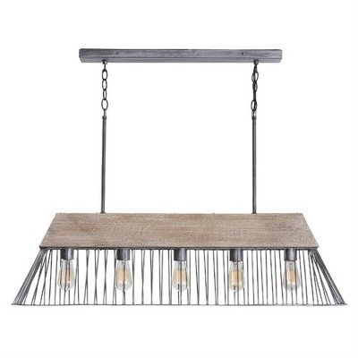 Capital Lighting Russell 5 - Light Island Pendant Light in  Urban Wash