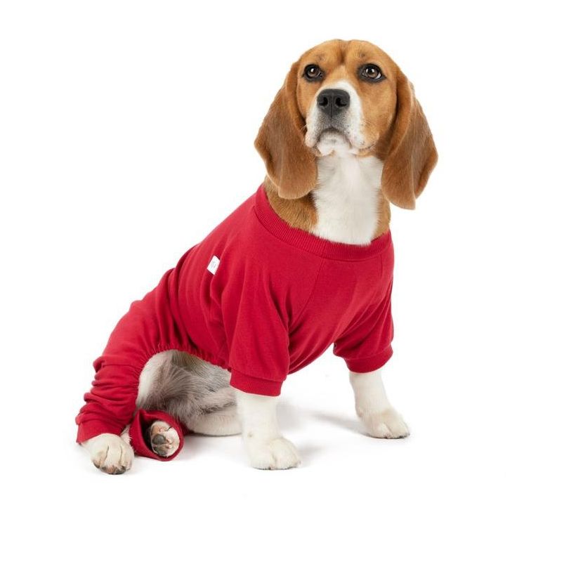 Leveret Dog Cotton Solid Color Pajamas, 2 of 3