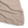 Makemake Organics GOTS Certified Organic Cotton Muslin Soft Breathable Lightweight Swaddle and Comfort Organic Baby Blanket - Pecan - 4 of 4