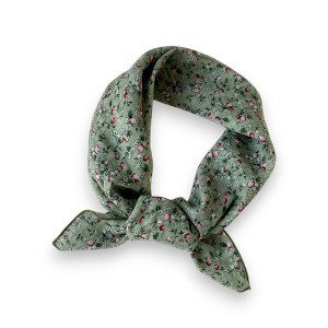 Anna-Kaci Cotton Square Neck Scarf Printed Four Seasons Versatile Fashion Accessory - 22.8IN×22.8IN - 1 of 4