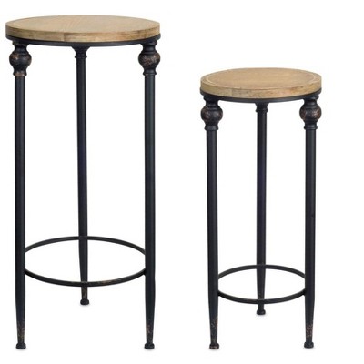 Melrose Round Wood Table (Set of 2)