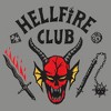 Juniors Womens Stranger Things Welcome to the Hellfire Club Cowl Neck Sweatshirt - 2 of 4