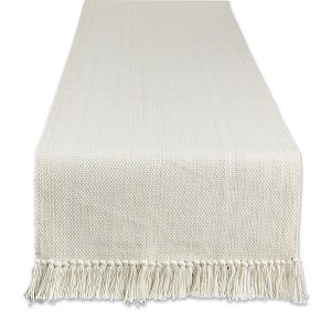 Design Imports Variegated Natural Fringe Table Runner 13X72" - 1 of 4