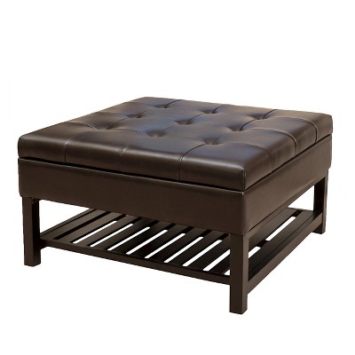 Miriam Wood Storage Ottoman - Brown - Christopher Knight Home