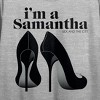 Sex and the City (TV Series) I'm A Samantha High Heels Women's Heather Gray Crop Tee - 2 of 3