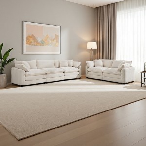 2-Piece Corduroy Sofa Set (2-Seater + 3-Seater) - 1 of 4