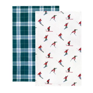 2pk Dishtowels Ski and Plaid - Bullseye's Playground™ - 1 of 4