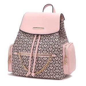 MKF Collection Issah Functional and Stylish Circular Pattern Vegan Leather Backpack by Mia K - 1 of 4