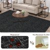 Area Rug, Home Decor Modern Abstract Machine Washable Rug - Non-Slip Low Pile Stain/Fade-Resistant No-Shedding Soft Black Carpet - 3 of 4