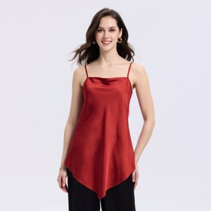 Women's Kerchief Hem Satin Tunic Cami - A New Day™ Red S : Target