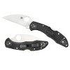Spyderco Delica 4 Wharncliffe Folding Knife with Full-Flat Ground VG-10 Stainless Steel Blade | Get Maximum Performance with the FRN Handle, Black - 2 of 4