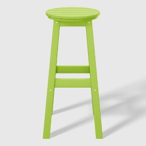 WestinTrends Malibu 24" All Weather Hdpe Outdoor Patio Round Backless Counter Stool - 1 of 4