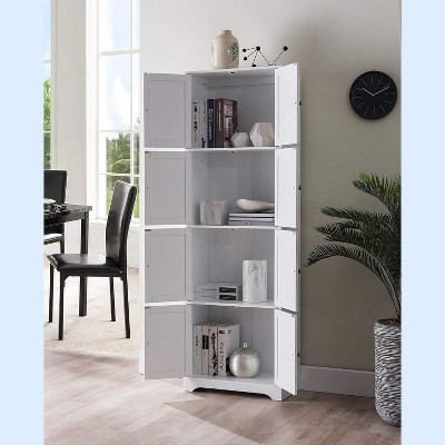 White 68" Tall Office Cabinet with Adjustable Shelving