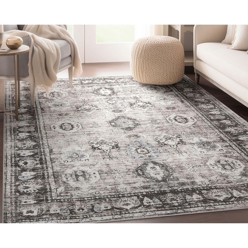 Well Woven Elle Basics Intrigue Non-Slip Washable Modern Vintage Area Rug for Hallways, Entryways & Kitchens, 2 of 7