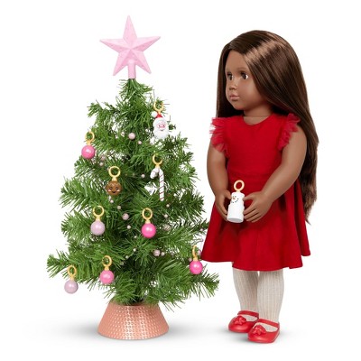Our Generation Holiday Twinkle Christmas Tree & Ornaments Accessory Set ...