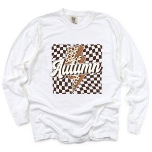 Simply Sage Market Autumn Lightning Checkered Garment Dyed Long Sleeve - 1 of 4