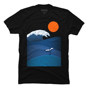 Men's Design By Humans Whale on the Wave By DancingColors T-Shirt - 1 of 4
