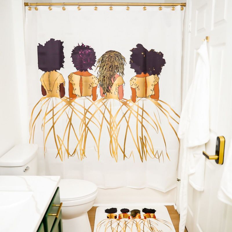Pardon My Fro Shower Curtain, 4 of 6